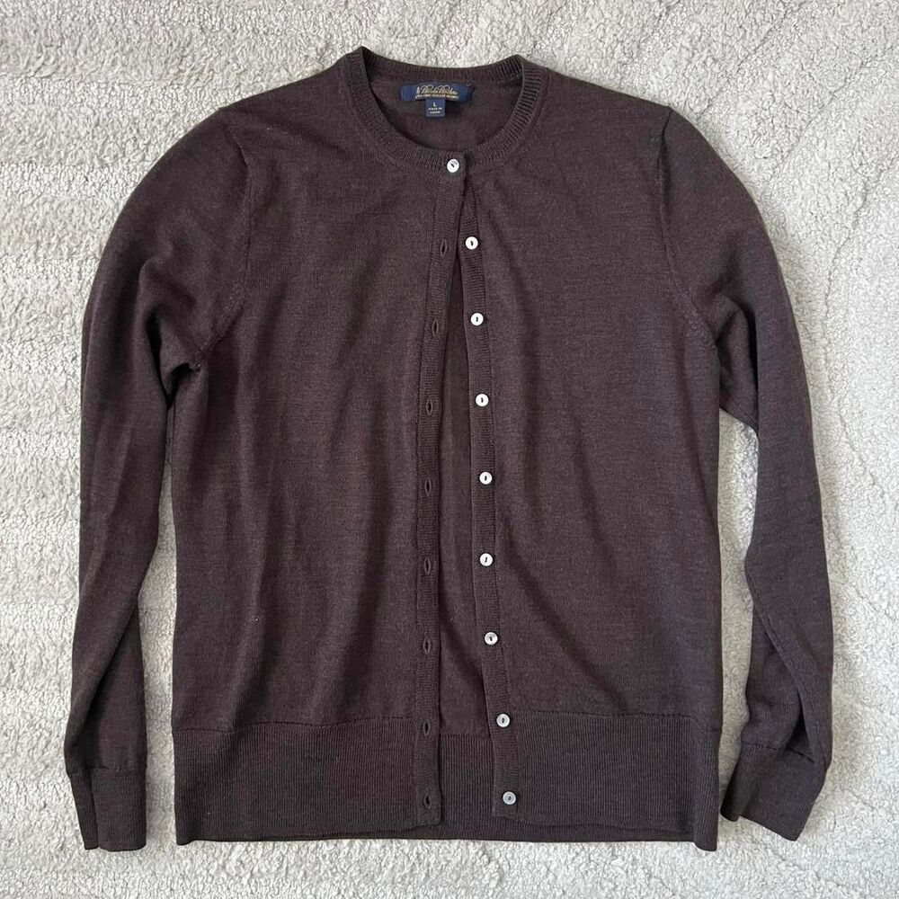 Brooks-brothers Women's Brown and Grey Cardigan